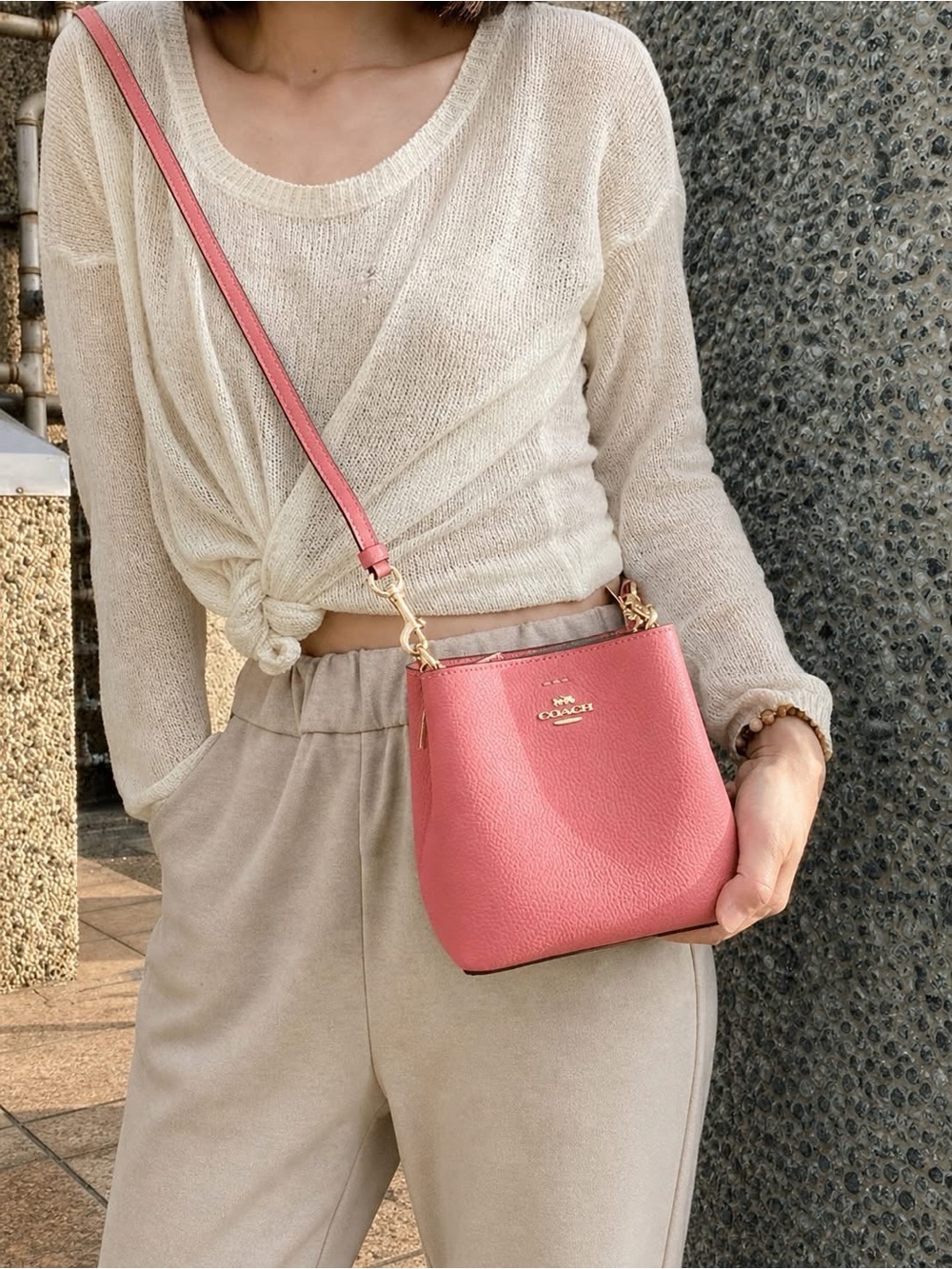 NWT - Coach Mini Town Bucket Bag - C7266 IMRRJ - COLOR: Gold/Taffy - $298.00